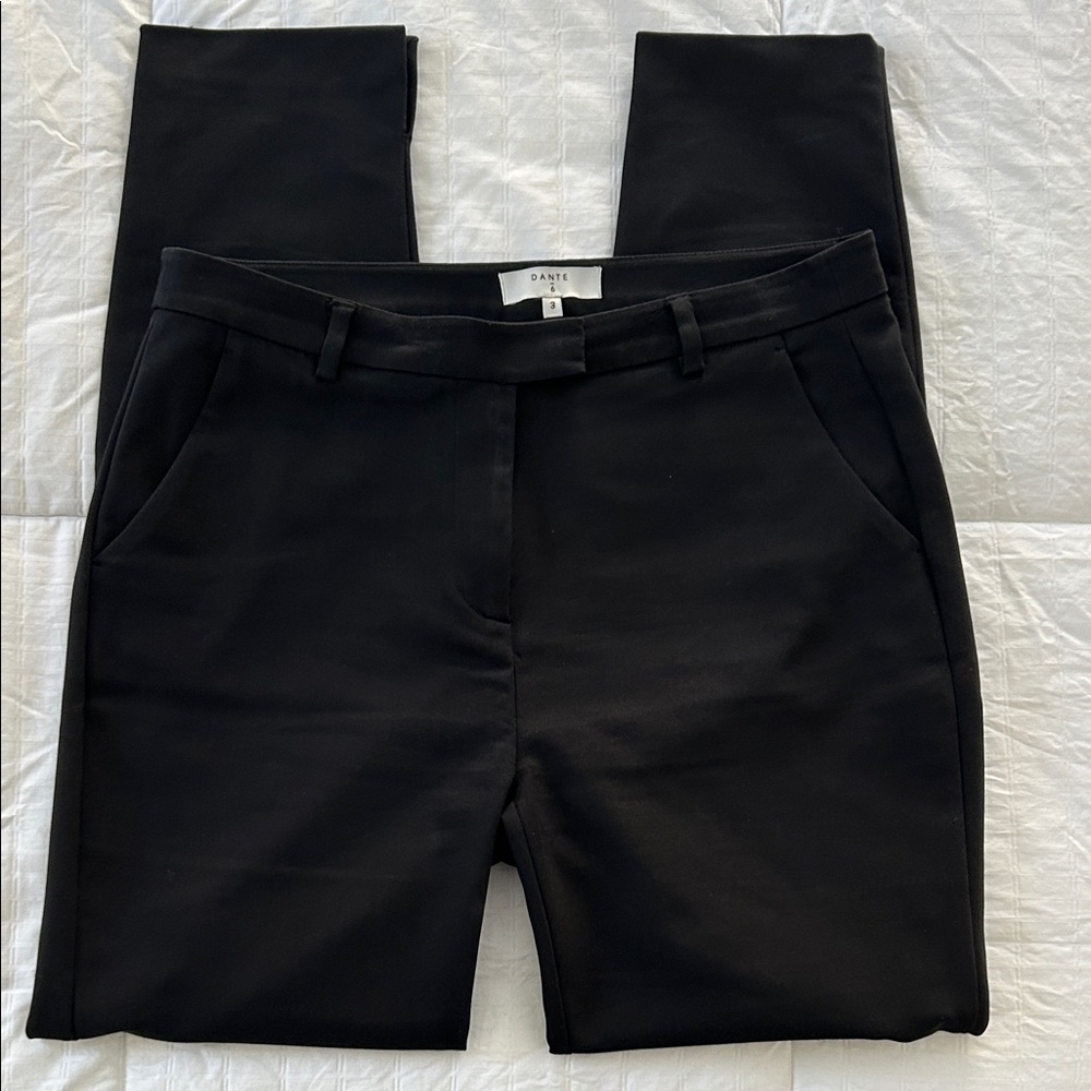 Dante6 European Black Tapered Leg Trousers